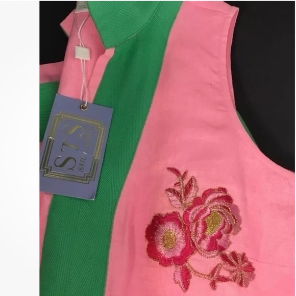 SAIL to Sable Linen Hot Pink green  Tunic dress Custom size small - Picture 13 of 13